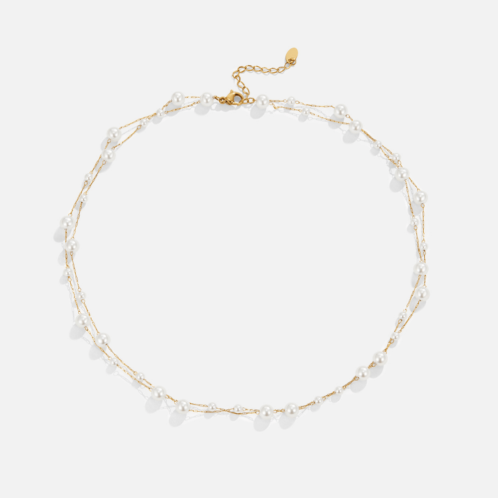 Layered Tori Pearl Necklace - Beautiful Earth Boutique