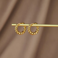 Layla Gold Twist Earrings - Beautiful Earth Boutique