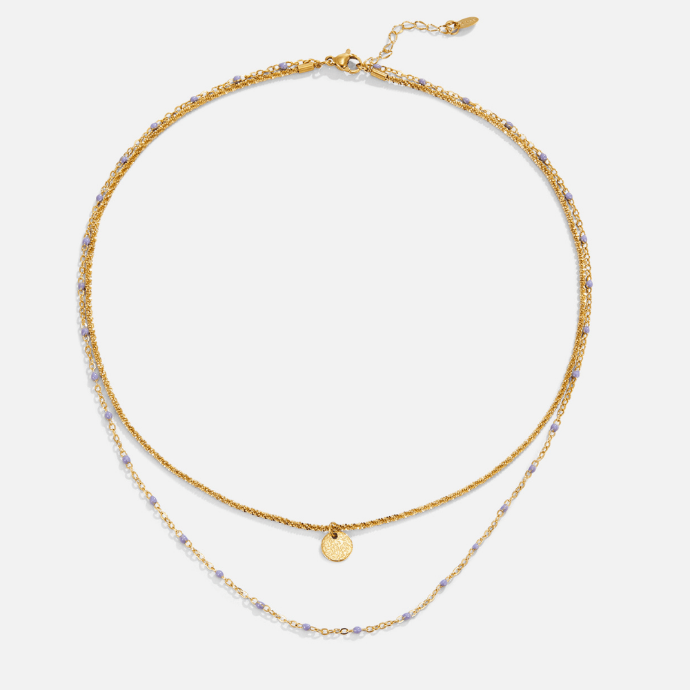 Lia Layered Gold Coin Bead Necklace - Beautiful Earth Boutique