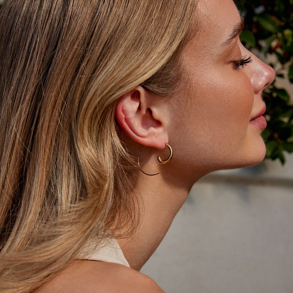 Luca Spiral Hoop Earrings - Beautiful Earth Boutique