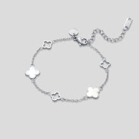 Lucia Silver Clover Bracelet - Beautiful Earth Boutique