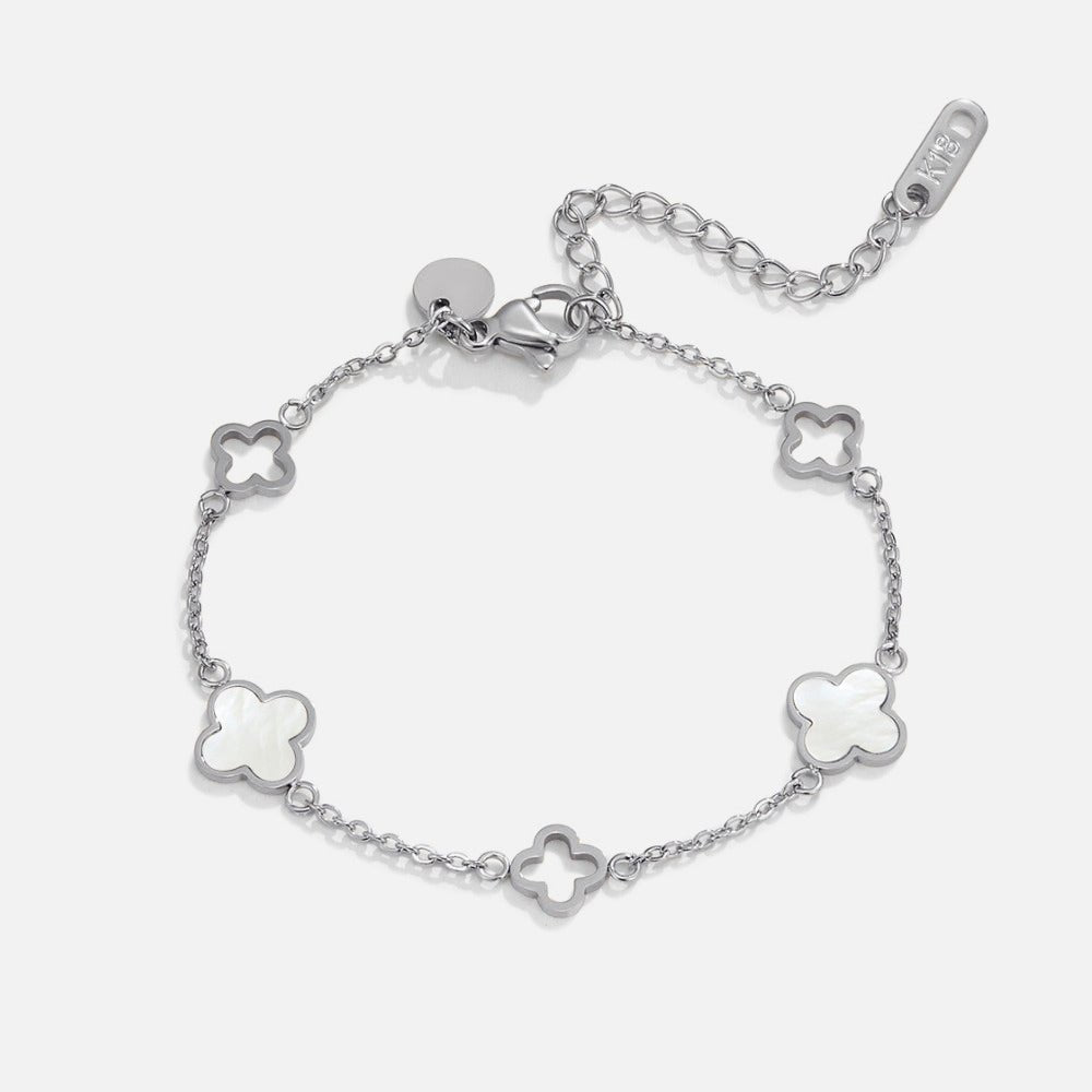 Lucia Silver Clover Bracelet - Beautiful Earth Boutique