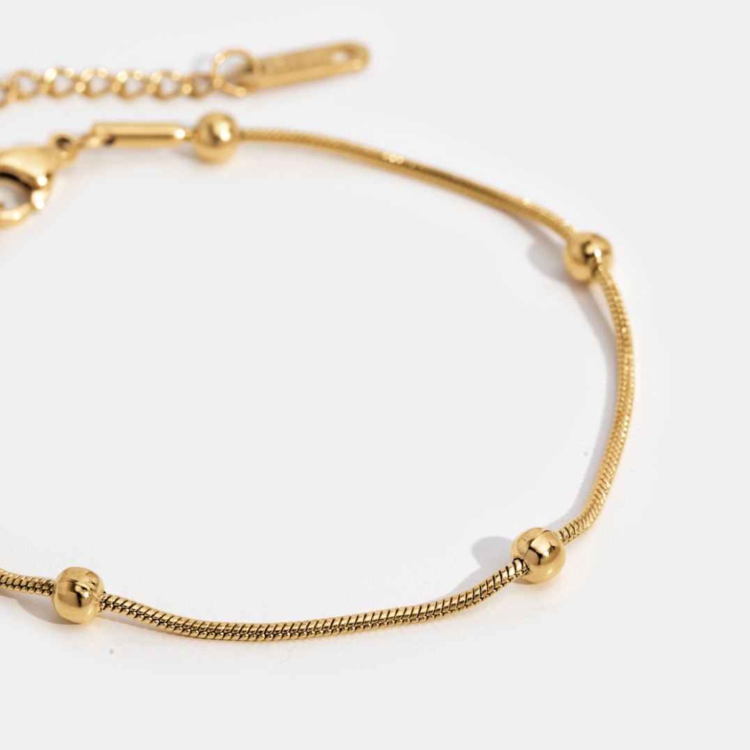 Luna Gold Bead Bracelet - Beautiful Earth Boutique