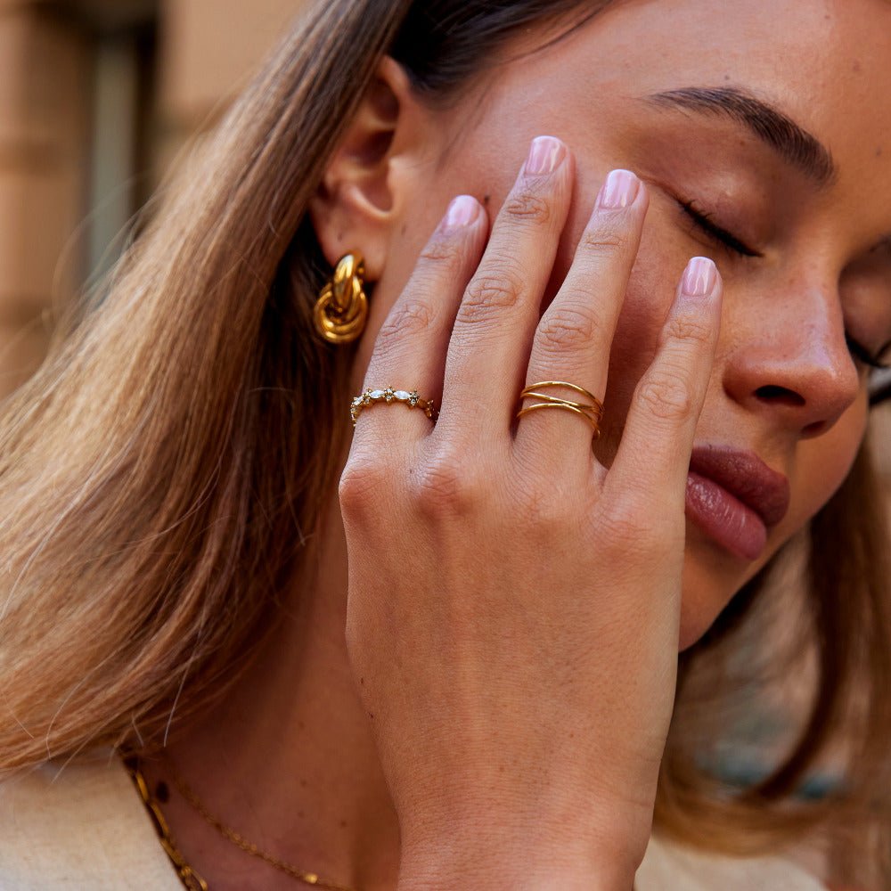 Luxe Crystal Gold Ring - Beautiful Earth Boutique