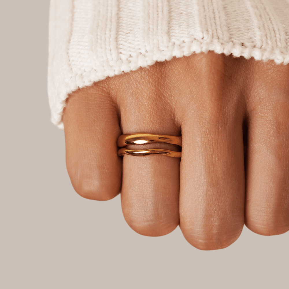 Madison Thin Wave Ring - Beautiful Earth Boutique