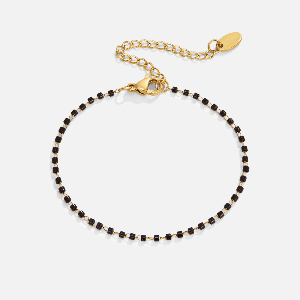 Maisie Black Bead Bracelet - Beautiful Earth Boutique