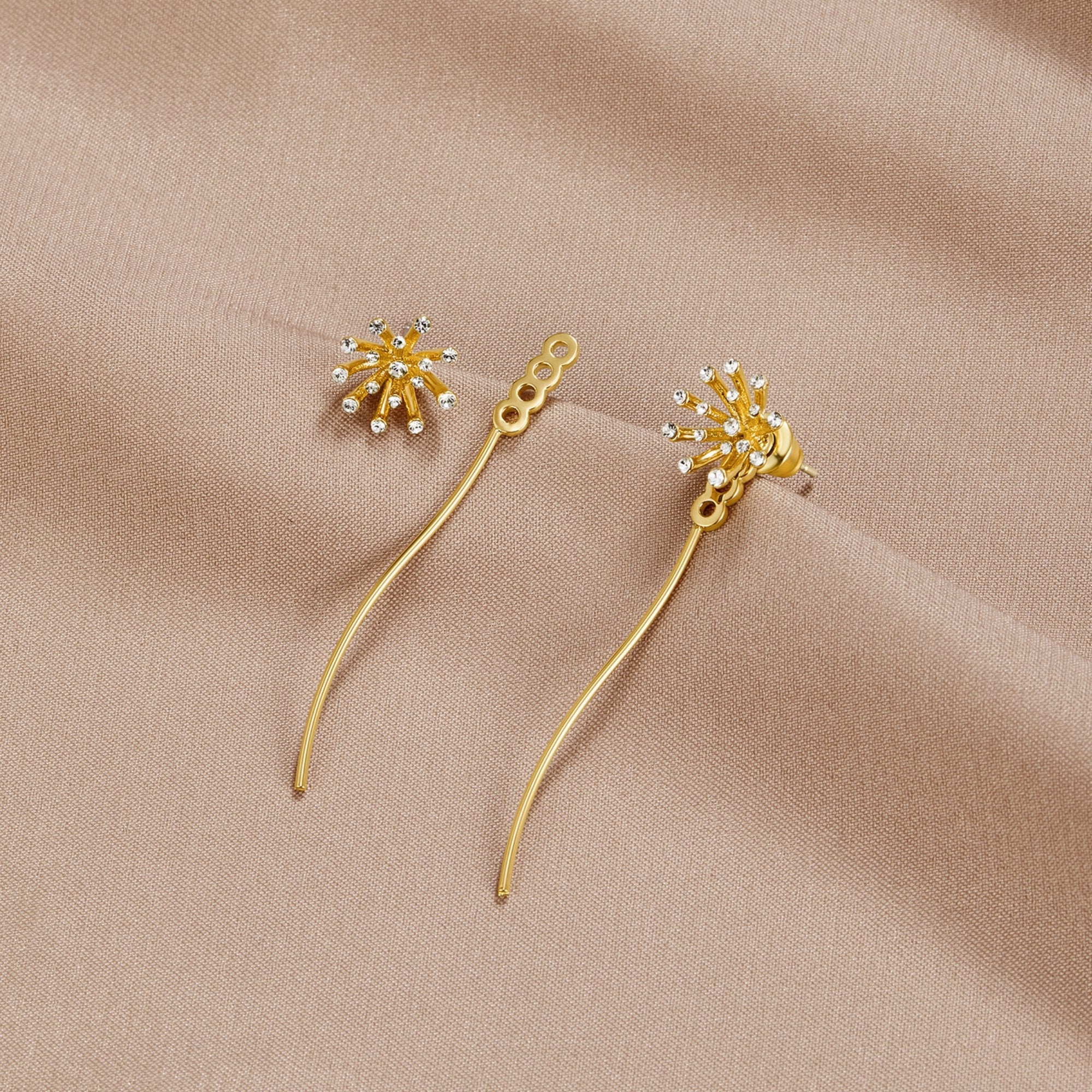 Make A Wish Dandelion 18K Gold Earrings - Beautiful Earth Boutique