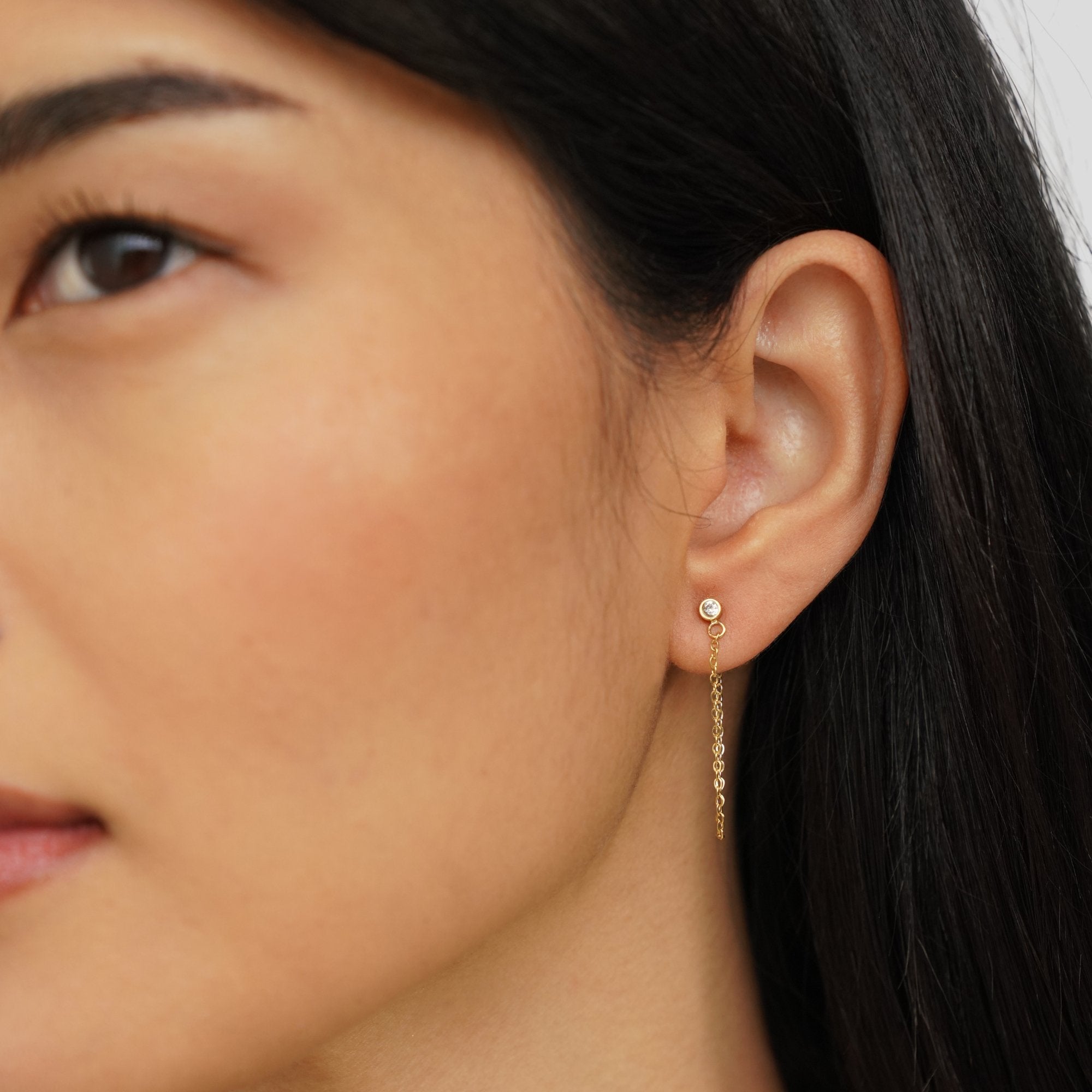 Mara Crystal Chain Earrings - Beautiful Earth Boutique