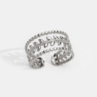 Marissa Layered Silver Leaf Ring - Beautiful Earth Boutique