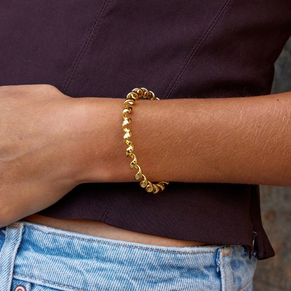 Melinda Gold Coil Bracelet - Beautiful Earth Boutique