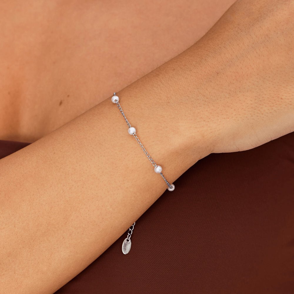 Nura Freshwater Pearl Silver Bracelet - Beautiful Earth Boutique