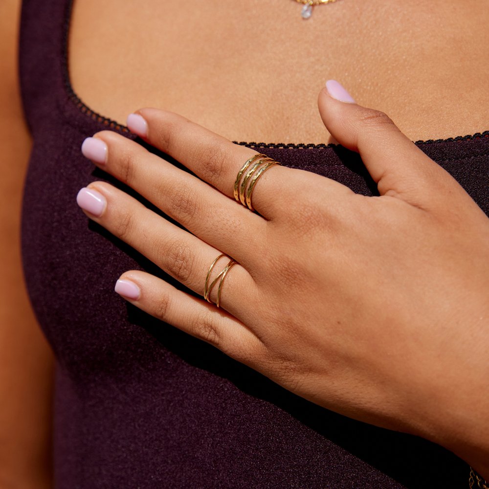 Ohio Layered Gold Ring