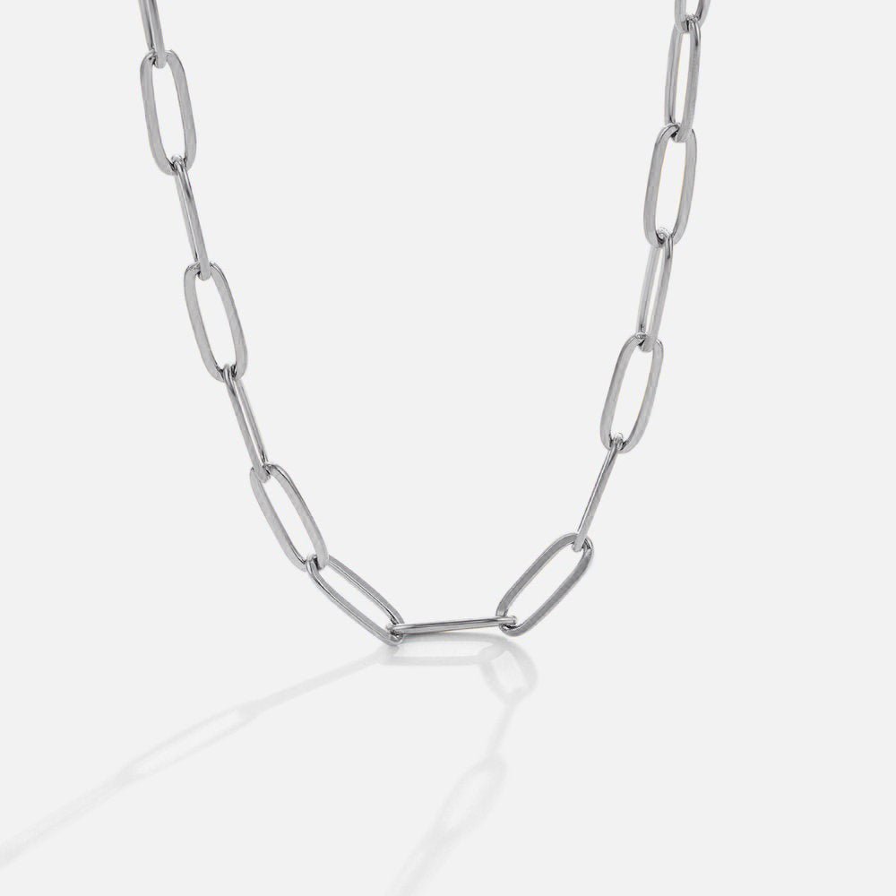 Paperclip Silver Necklace - Beautiful Earth Boutique