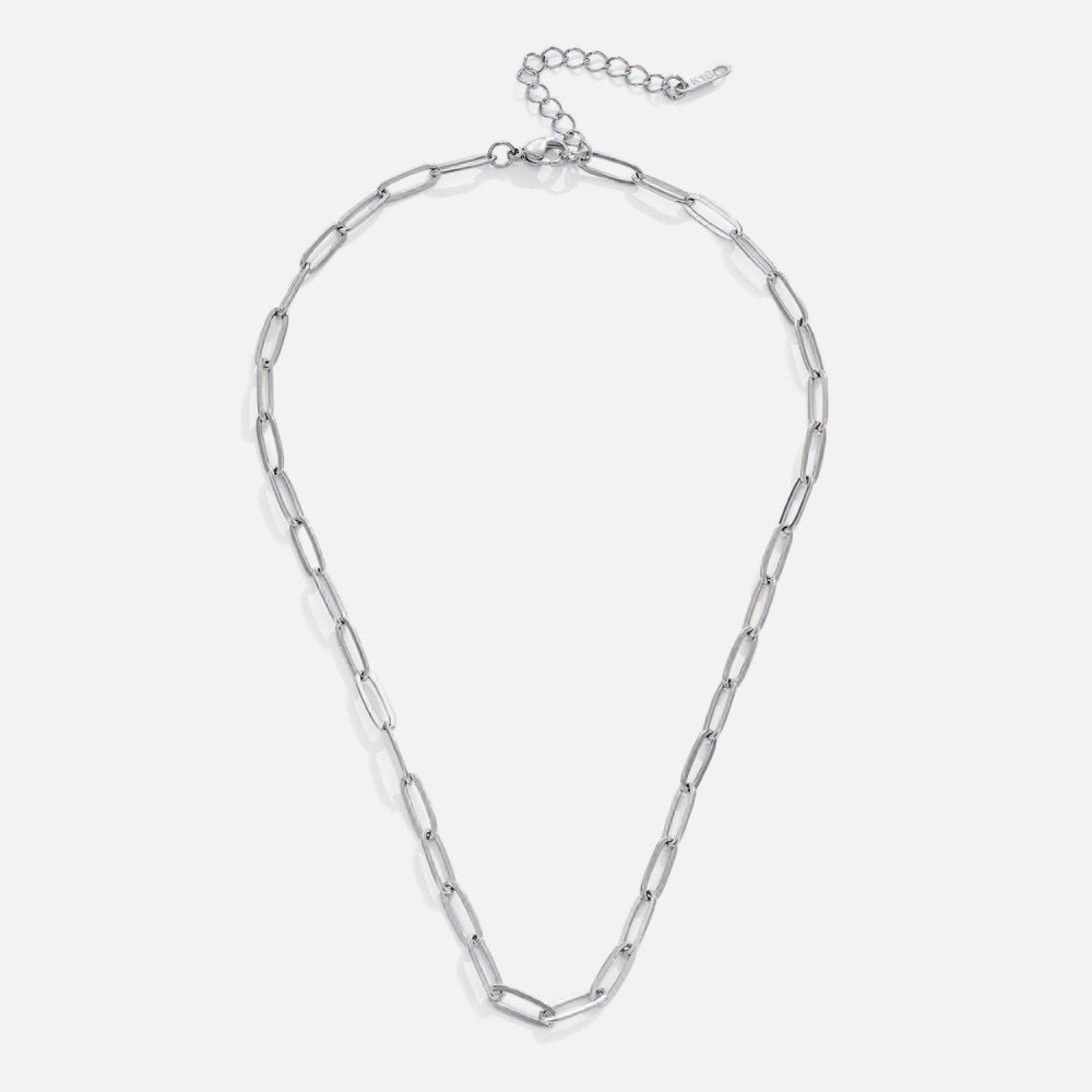 Paperclip Silver Necklace - Beautiful Earth Boutique