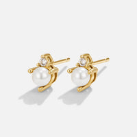 Pearl & Crystal Stud Earrings - Beautiful Earth Boutique
