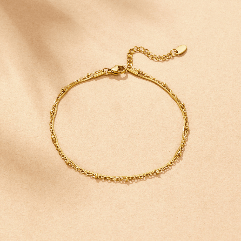 Pia Gold Layered Anklet - Beautiful Earth Boutique