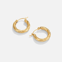 Raya Twisted Hoop Earrings - Beautiful Earth Boutique