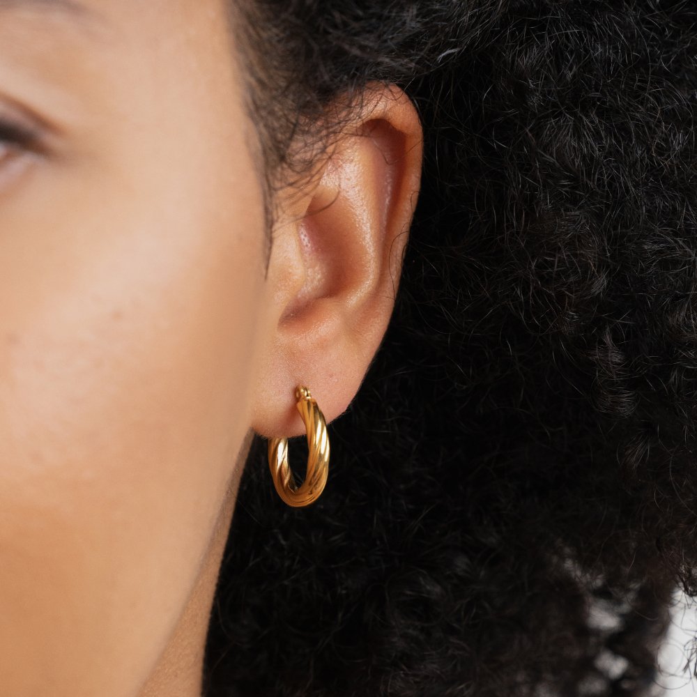 Raya Twisted Hoop Earrings - Beautiful Earth Boutique