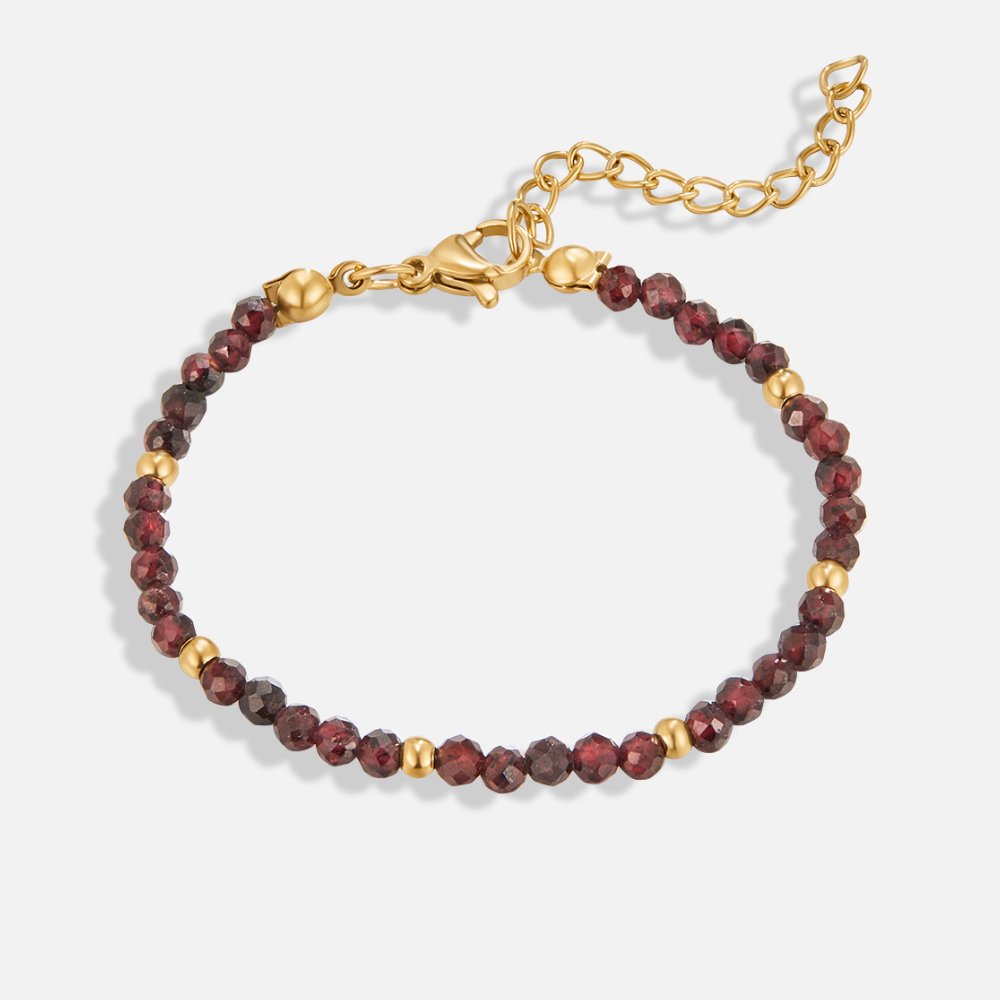 Red Garnet Bead Bracelet - Beautiful Earth Boutique