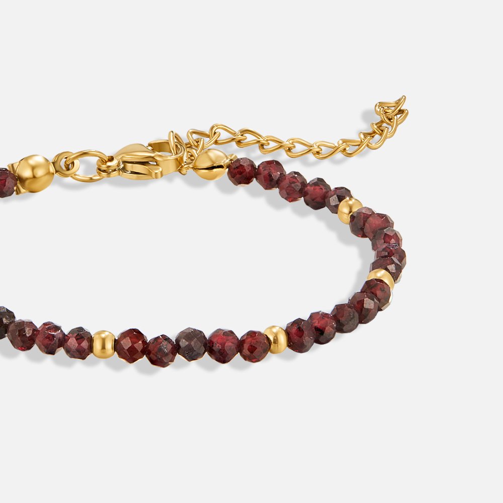 Red Garnet Bead Bracelet - Beautiful Earth Boutique