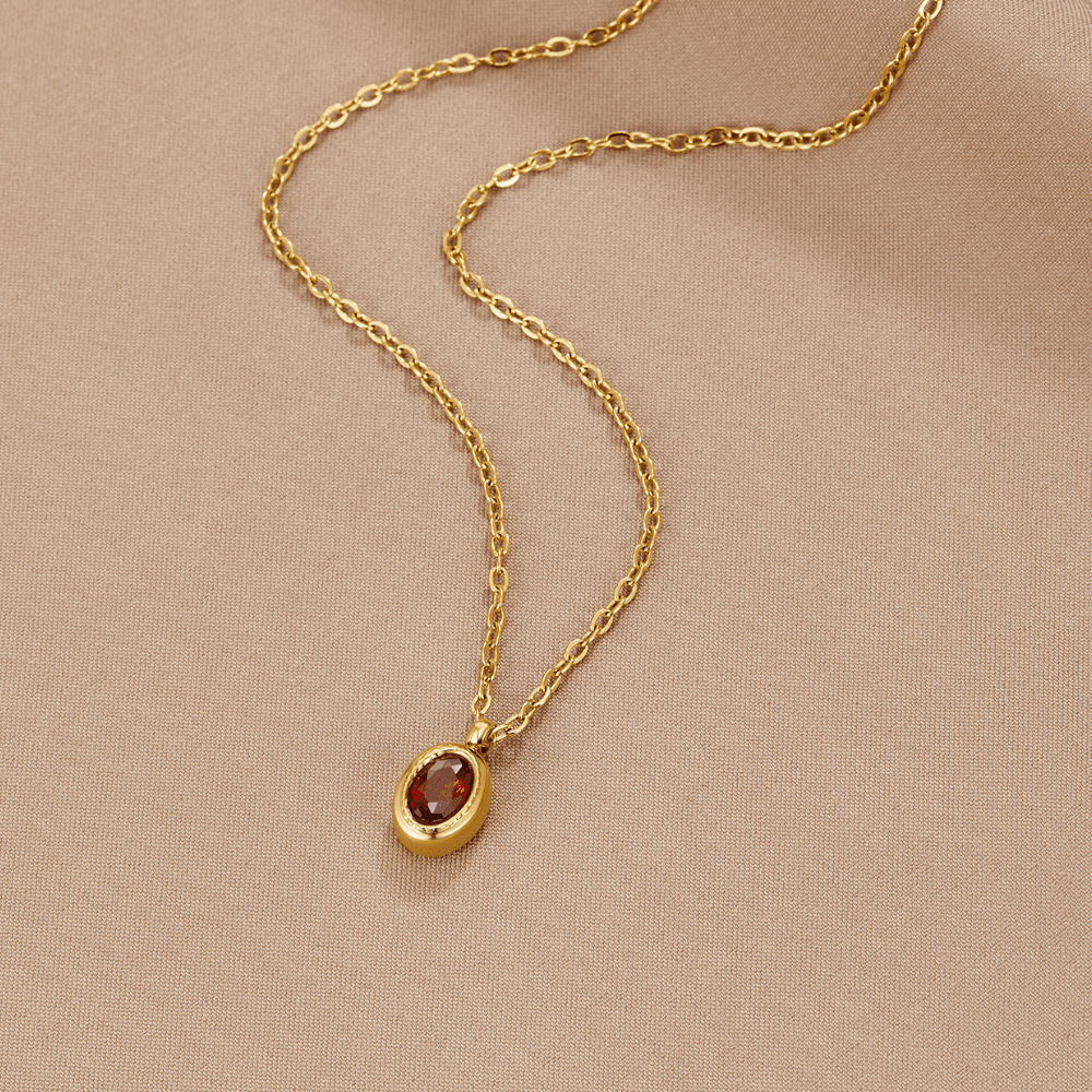 Ruby Red Crystal Necklace - Beautiful Earth Boutique