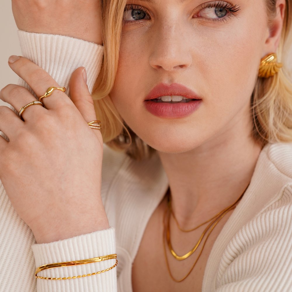 Selene Snake & Bead Chain Bracelet - Beautiful Earth Boutique