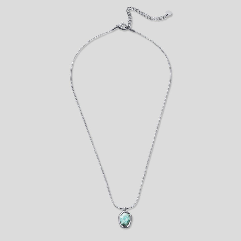 Silver Aquamarine Pendant Necklace - Beautiful Earth Boutique