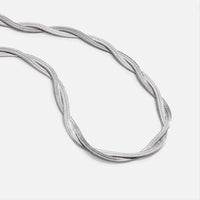 Silver Chiara Twist Snake Chain Necklace - Beautiful Earth Boutique