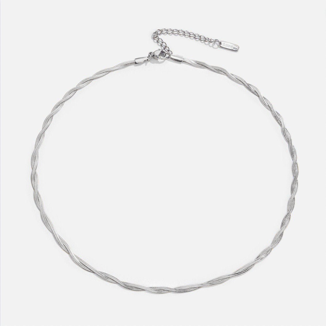 Silver Chiara Twist Snake Chain Necklace - Beautiful Earth Boutique