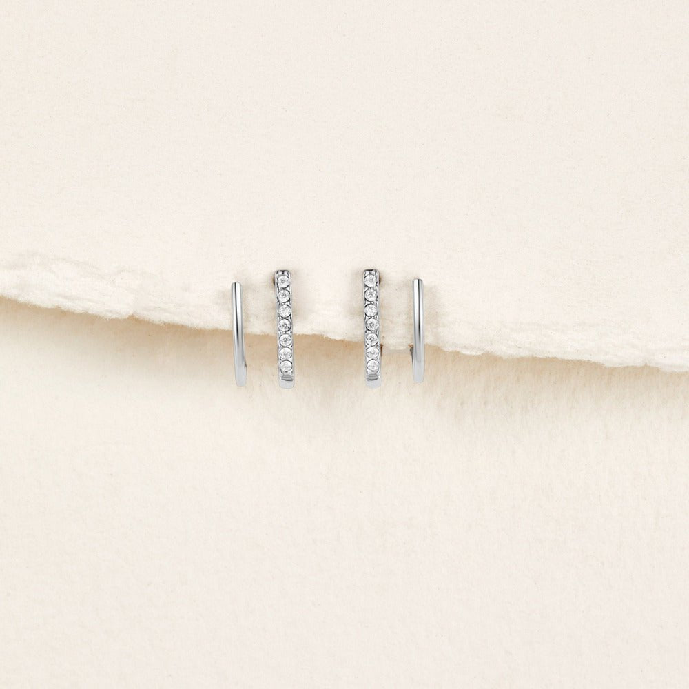 Silver & Crystal Claw Earrings - Beautiful Earth Boutique