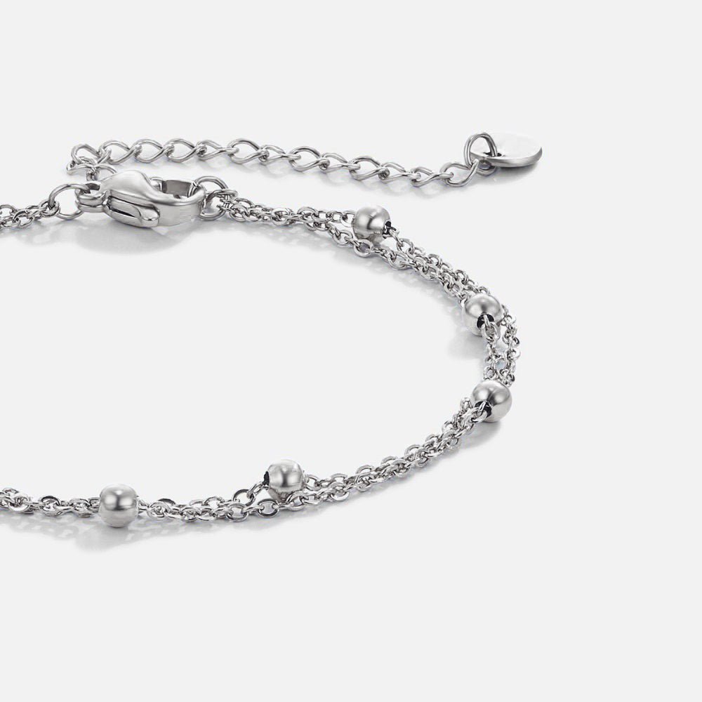 Silver Gaia Layered Bracelet - Beautiful Earth Boutique