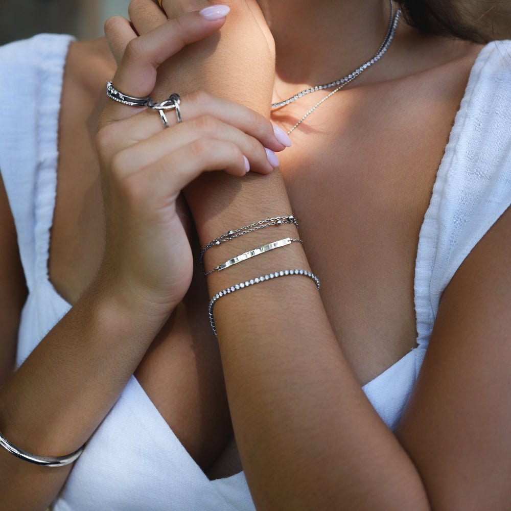 Silver Gaia Layered Bracelet - Beautiful Earth Boutique