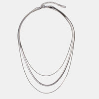 Silver Multi-Layered Chain Necklace - Beautiful Earth Boutique