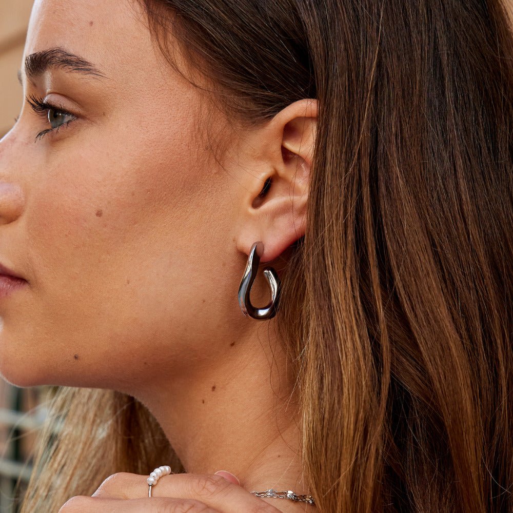 Silver Nevada Hoop Earrings - Beautiful Earth Boutique