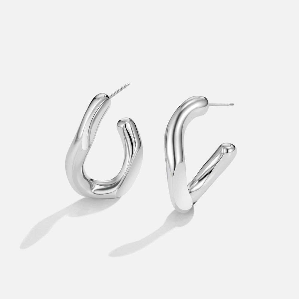 Silver Nevada Hoop Earrings - Beautiful Earth Boutique