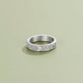 Silver Sculpted Flower Band Ring - Beautiful Earth Boutique