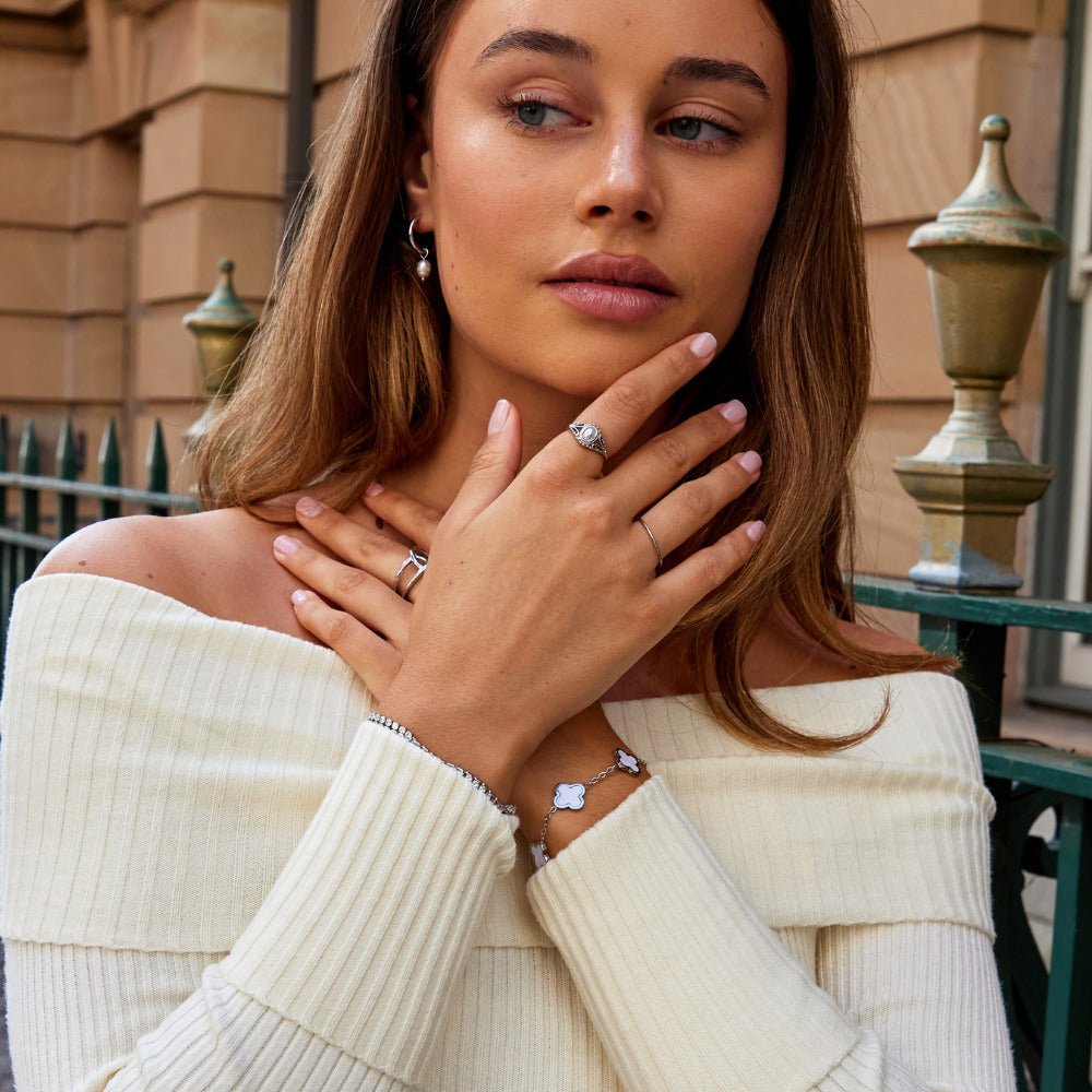 Silver Vintage Royal Pearl Ring - Beautiful Earth Boutique