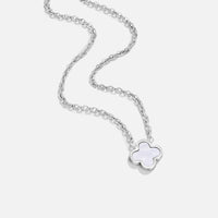 Silver White Clover Necklace - Beautiful Earth Boutique