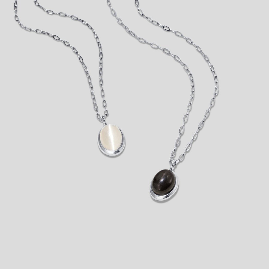 Silver White Opal Necklace - Beautiful Earth Boutique