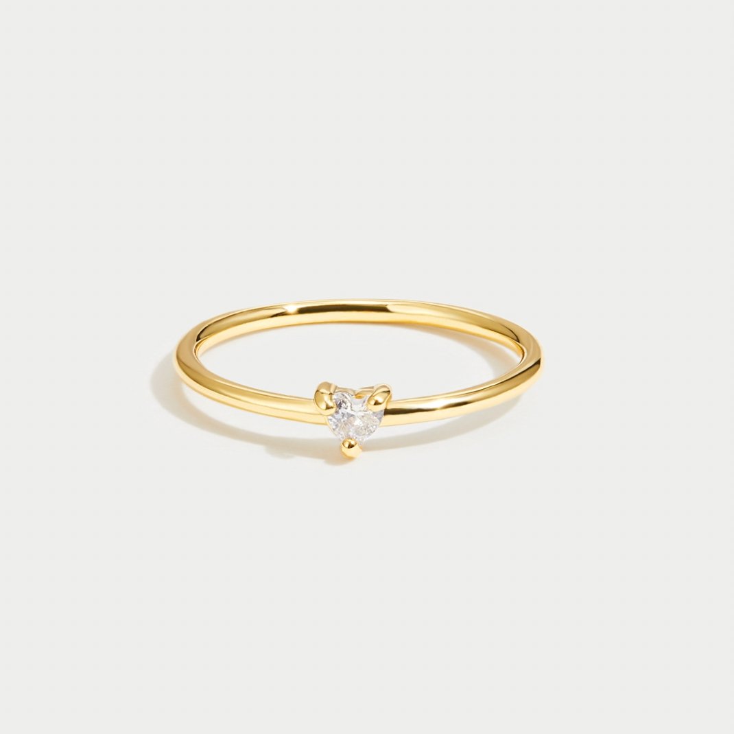 'Small Love' Crystal Heart Ring - Beautiful Earth Boutique