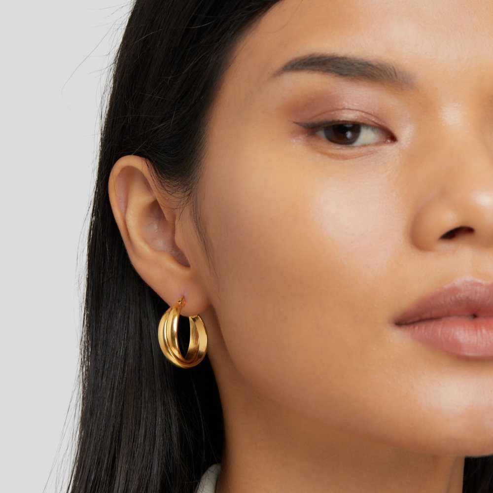 Talia Gold Hoop Earrings - Beautiful Earth Boutique