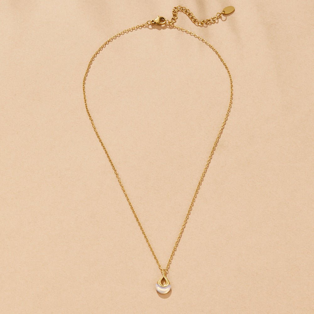 Tiffany White Stone Pendant Necklace - Beautiful Earth Boutique