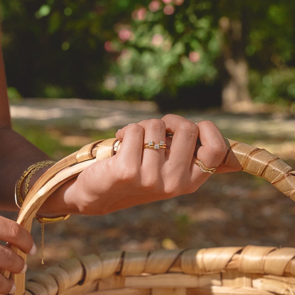 Tiny Petal Gold Ring - Beautiful Earth Boutique