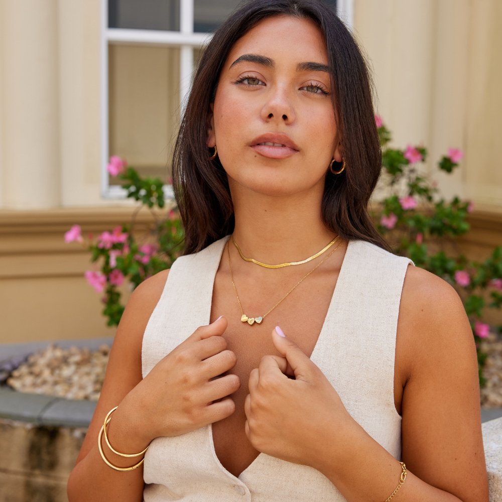 Trio Heart Pendant Necklace - Beautiful Earth Boutique