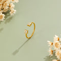 Twin Petal Gold Ring