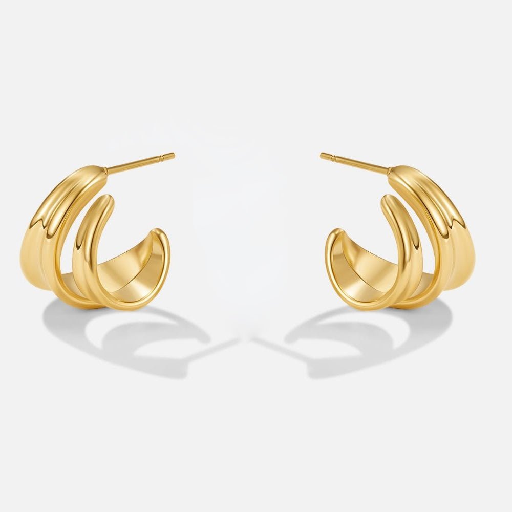 Twisted Ivana Hoop Earrings - Beautiful Earth Boutique