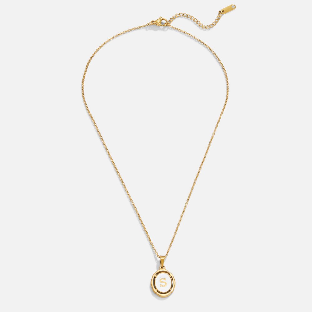 Vintage Gold Letter Necklace - Beautiful Earth Boutique