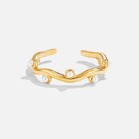 Wavey Pearl 18K Gold Ring - Beautiful Earth Boutique