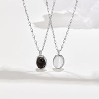 Silver White Opal Necklace