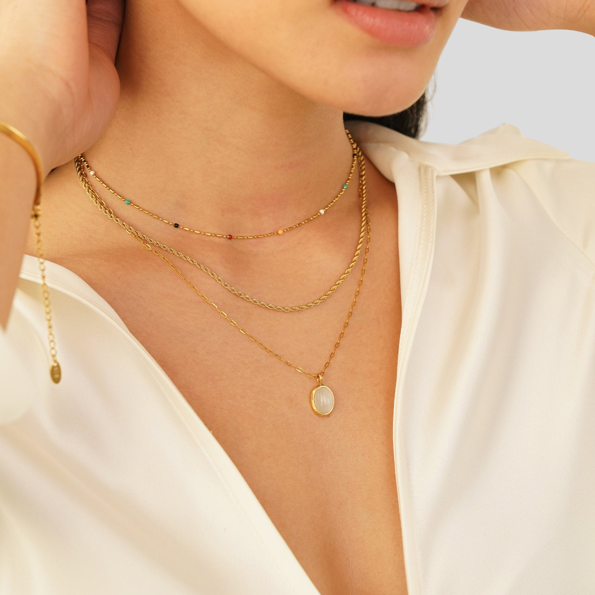 White Opal Necklace - Beautiful Earth Boutique